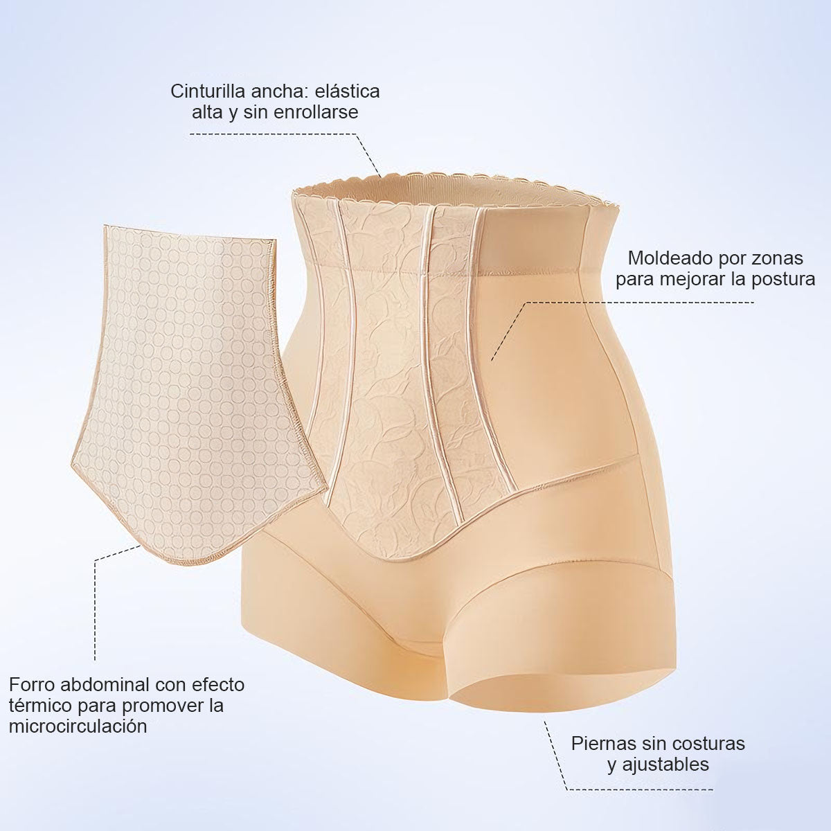 Novedad en pantalón moldeador de lujo – cintura alta con encaje, cincha la cintura, levanta los glúteos, controla el abdomen de forma efectiva y no se enrolla.