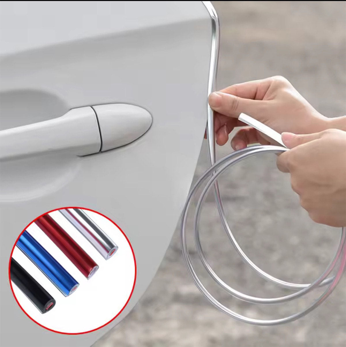 Ochranná páska na dvere proti nárazom, proti poškriabaniu a odreninám, lesklý povrch