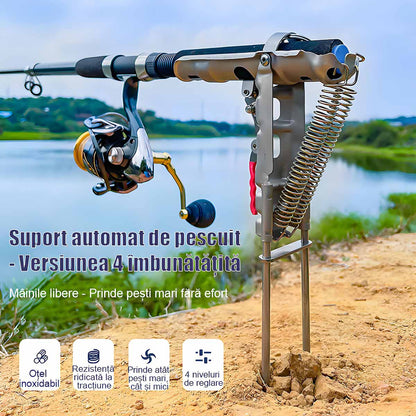 Când mușcă peștele, ridică automat lanseta! Nu mai stai cu ochii pe apă – prinde plinul ușor!