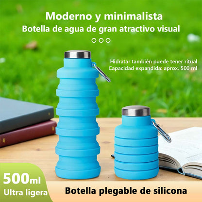Vaso plegable de silicona para uso diario, bestseller: ideal para deporte y aire libre, botella térmica extensible, resistente a altas temperaturas.