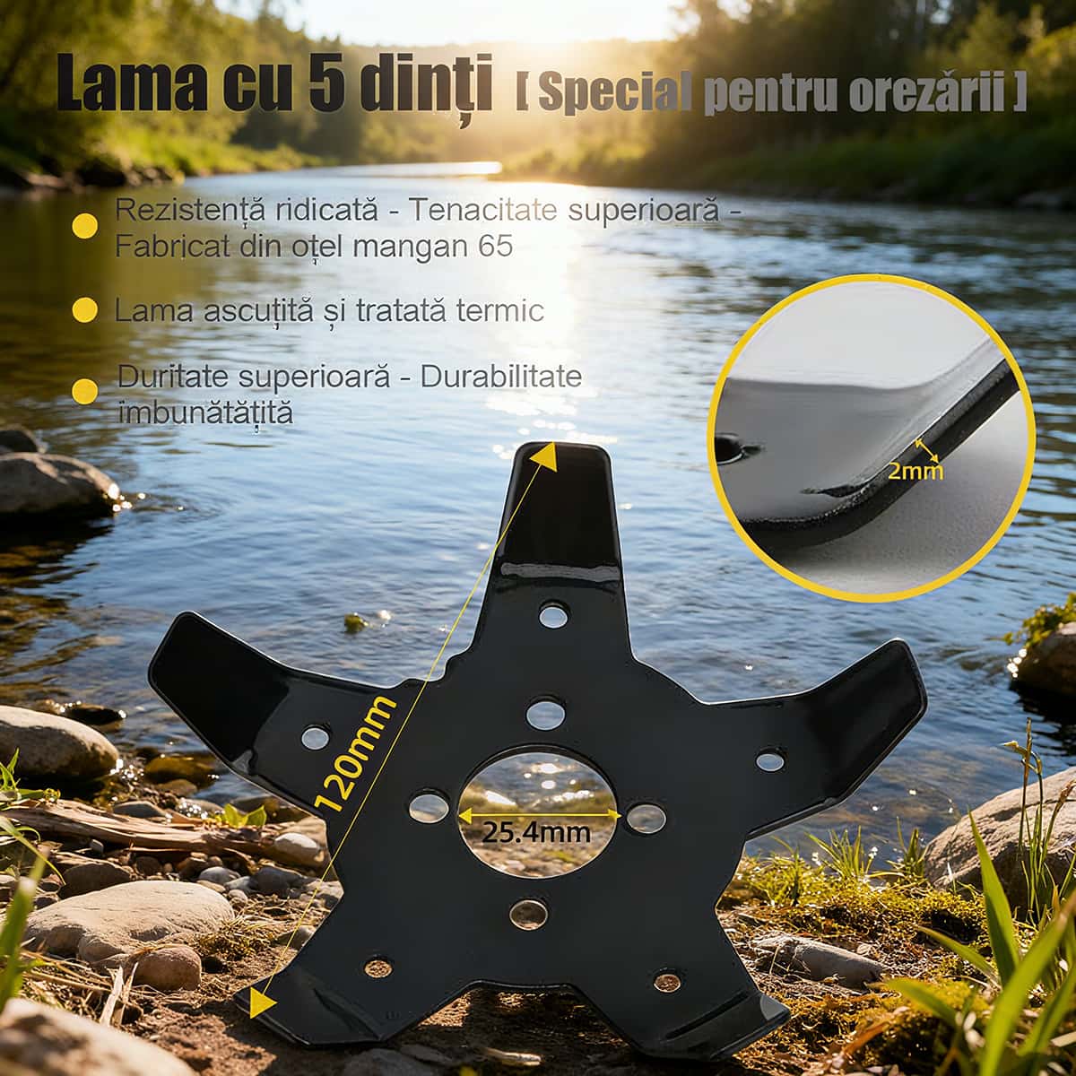 Disc universal multifuncțional pentru cosit: cap de tăiat pentru iarbă, buruieni și tufișuri, compatibil cu mașini de tuns gazonul, accesoriu pentru uscat și terenuri umede de orez, cap de tăiat pentru lucru pe uscat și apă.