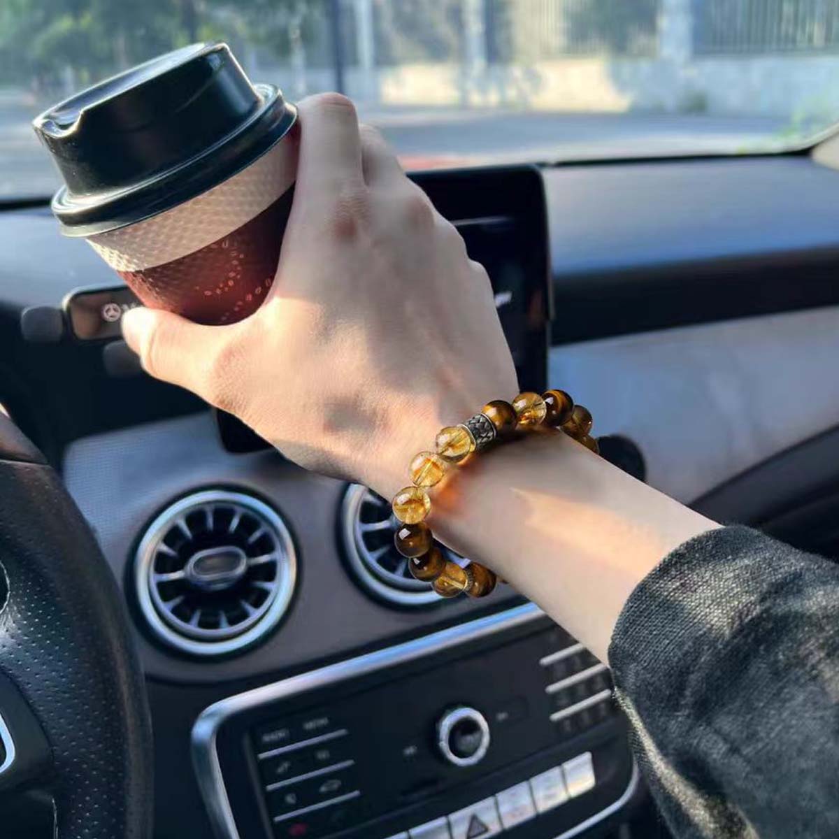 Colección de pulseras para parejas Qiyi – modelo «Gato sin rostro» y ojo de gato blanco, elaboradas con auténtica obsidiana plata; accesorio new-chic para mejores amigas y enamorados.