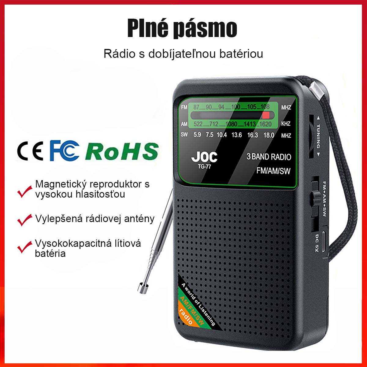 Multifrekvenčné a viacpásmové rádio s automatickým vyhľadávaním staníc a viacerými funkciami