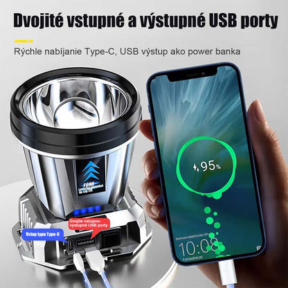 Potente linterna frontal para exteriores con sensor, recargable, súper brillante, ideal para pesca nocturna y senderismo; iluminación sin manos y batería de larga duración.