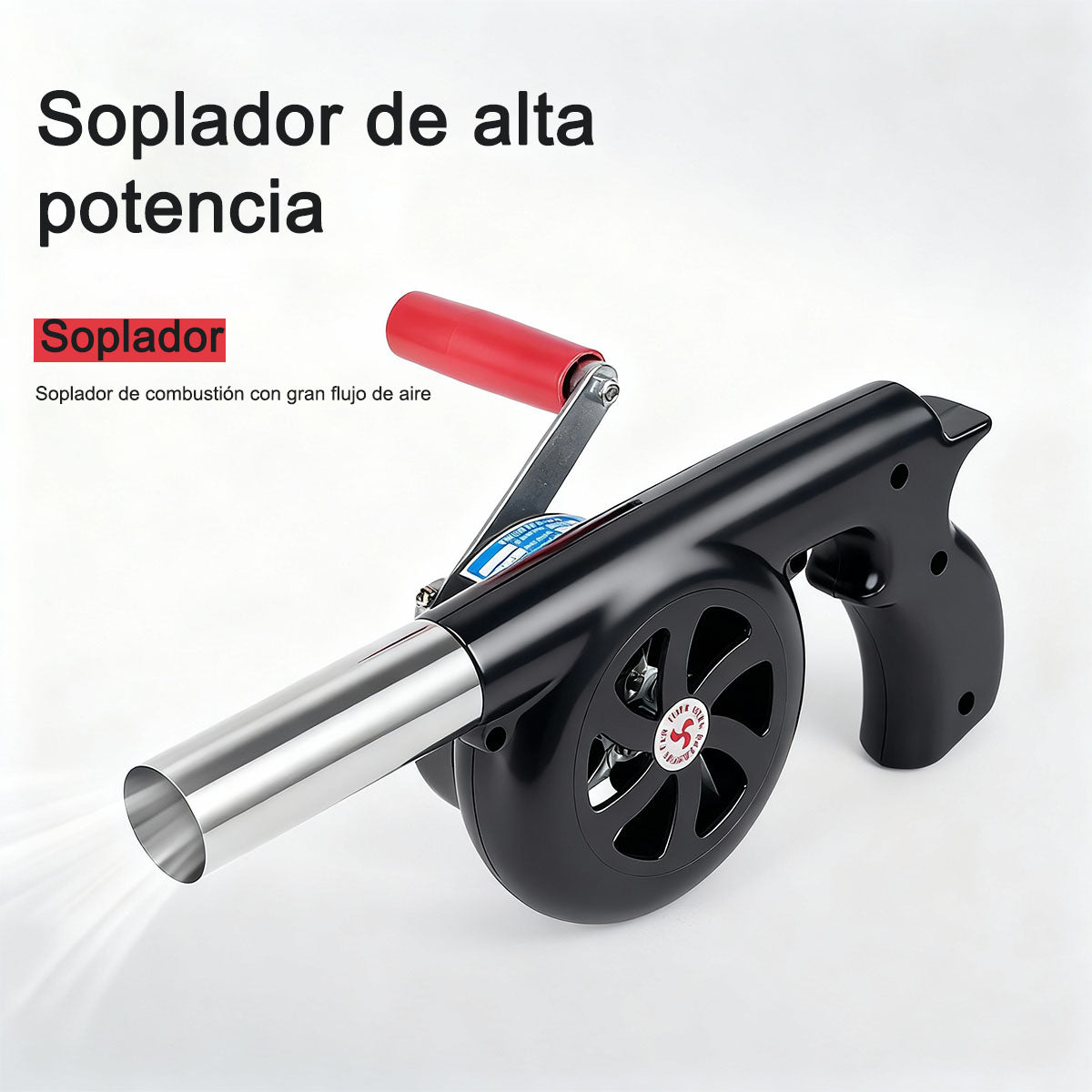 “CLS Ventilador manual para exteriores, herramienta de encendido pequeña para camping, barbacoa y cocina al aire libre, con gran potencia de viento.”