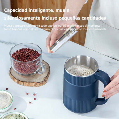 "Molino de polvo eléctrico pequeño para uso doméstico, molinillo de hierbas, granos y especias, molino multifuncional de alta potencia para triturar diversos ingredientes."