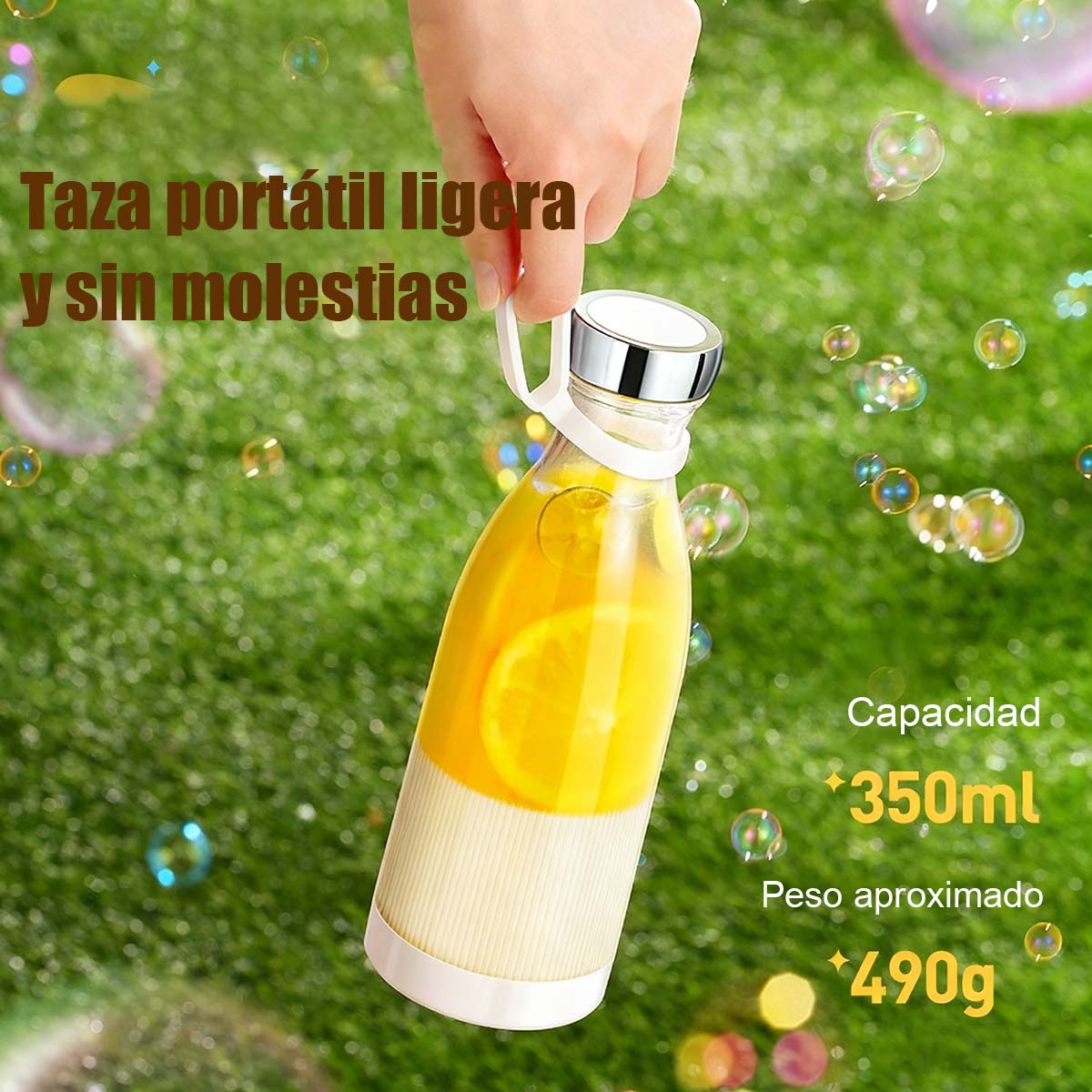 Extractor de jugo, licuadora mini portátil para casa, licuadora eléctrica USB, vaso para jugos de moda.