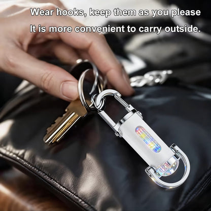 Linterna mini de bolsillo con llavero colgante portátil para exteriores, recargable y multiusos de emergencia