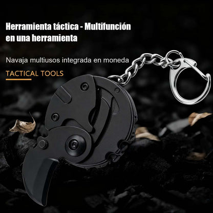 Herramienta EDC mini: Cuchillo plegable para frutas, afilado y portátil para llevar en llaves