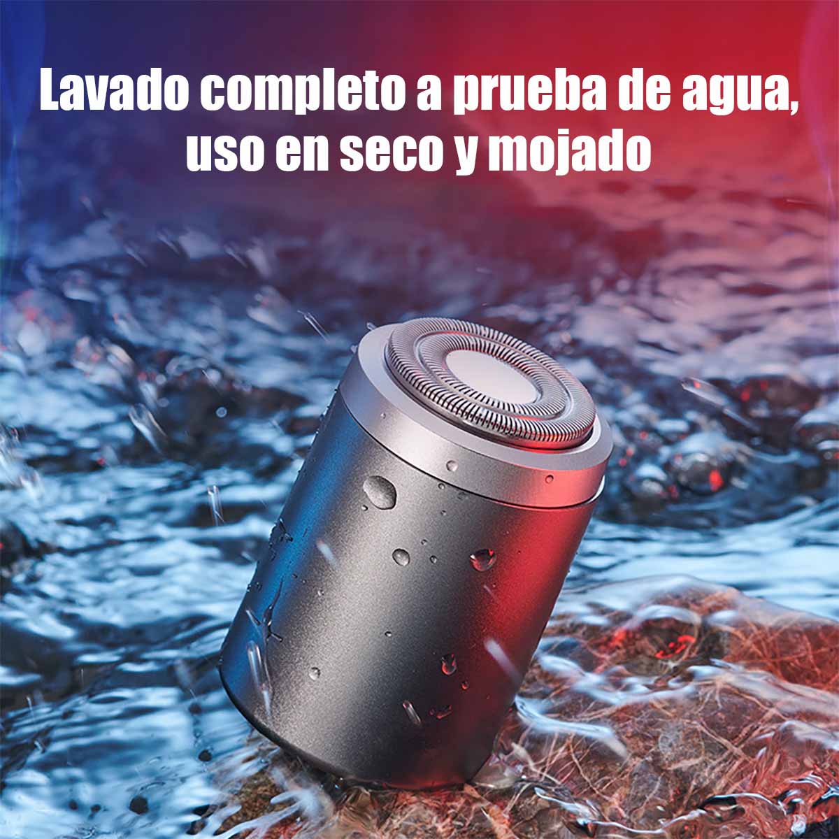 Afeitadora eléctrica mini recargable, lavable en su totalidad, portátil para viajes y coche, diseñada para hombres.