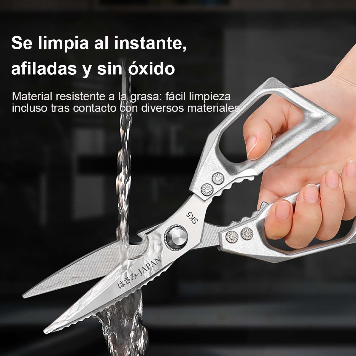 Tijeras de cocina SK5 para uso doméstico; tijeras multifuncionales de acero inoxidable, especiales para cortar huesos de pollo, limpiar pescado y preparar alimentos.