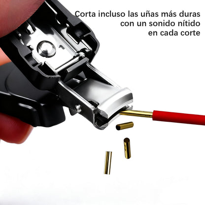 Cortaúñas portátil plegable, de acero inoxidable, llavero mini colgante, cortaúñas inclinado.