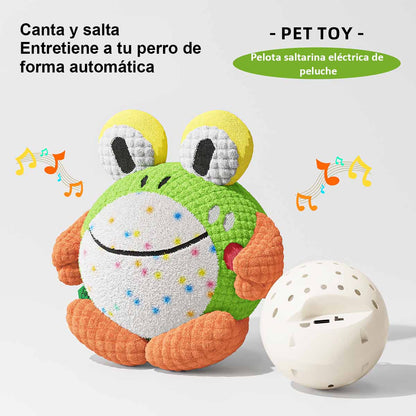"Juguete para perros, juguete eléctrico saltarín para mascotas, ideal para perros pequeños y medianos, resistente a las mordeduras y con sonido. Además, es desmontable y lavable, ¡la herramienta perfecta para mantener a tu perro entretenido y feliz!"