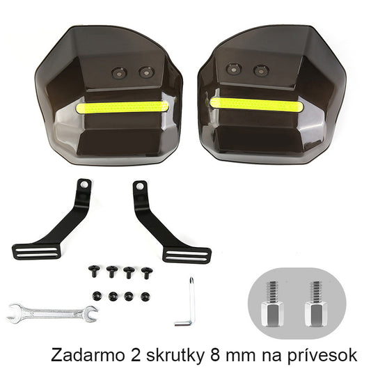 Ochranný štít na riadidlá pre elektrické bicykle, mopedy a motorky, univerzálny kryt proti slnku, prachu a dažďu, rukavice na ochranu rúk.