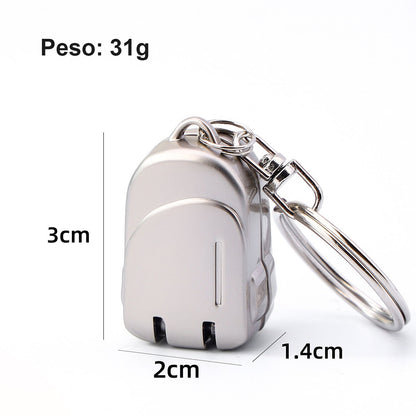 Cortaúñas portátil plegable, de acero inoxidable, llavero mini colgante, cortaúñas inclinado.