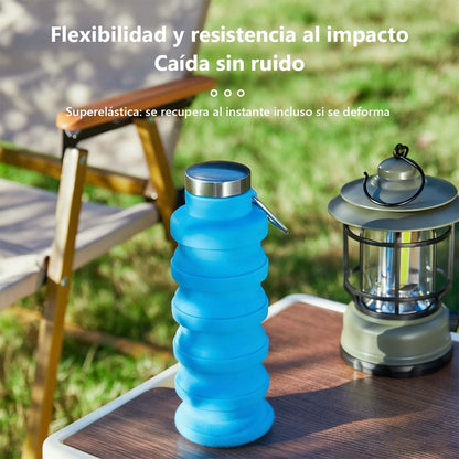Vaso plegable de silicona para uso diario, bestseller: ideal para deporte y aire libre, botella térmica extensible, resistente a altas temperaturas.