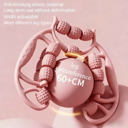 Rodillo masajeador para piernas, artefacto de adelgazamiento, rueda anular de compresión, relajador de músculos de pantorrilla y muslo, barra tipo "dientes de lobo" para masaje en piernas.