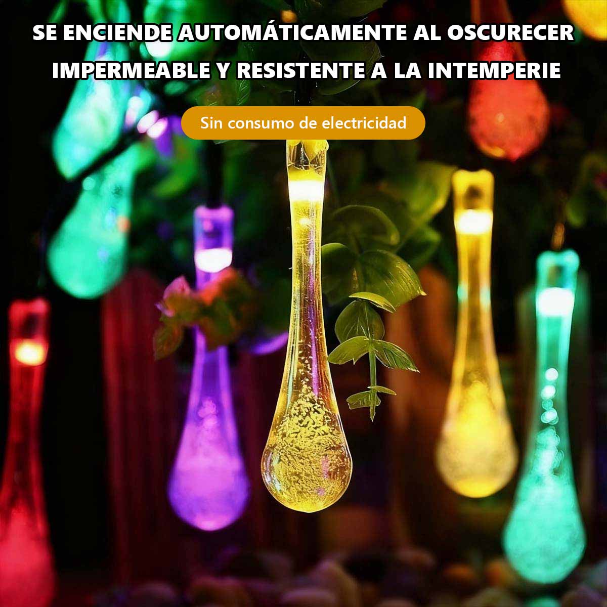 LED burbuja de luz solar, luces decorativas para exteriores, impermeables, perfectas para camping y jardines, con luces intermitentes.