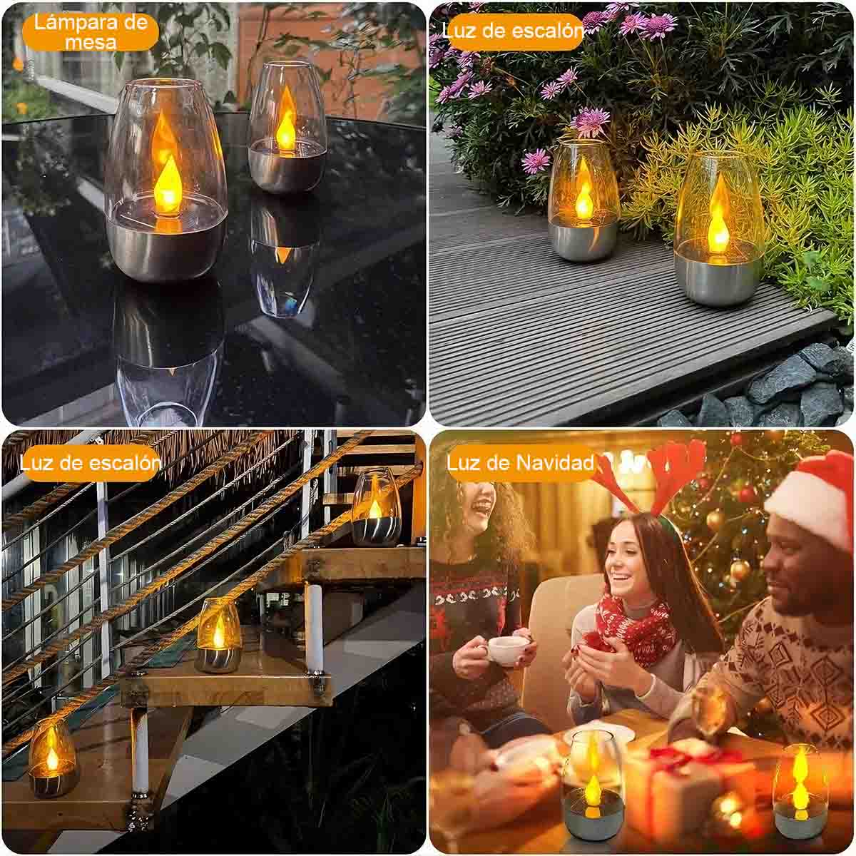 "Lámpara de copa de vino con vela solar, lámpara LED impermeable para exteriores, ideal para decorar jardines, céspedes y patios, creando una atmósfera agradable y una iluminación paisajística."