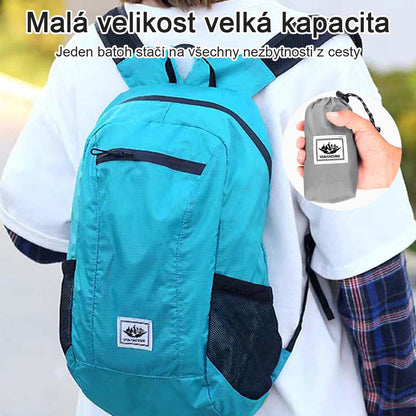 Skládací cyklistický batoh, velkokapacitní, lehký, sportovní a cestovní, outdoor provedení.