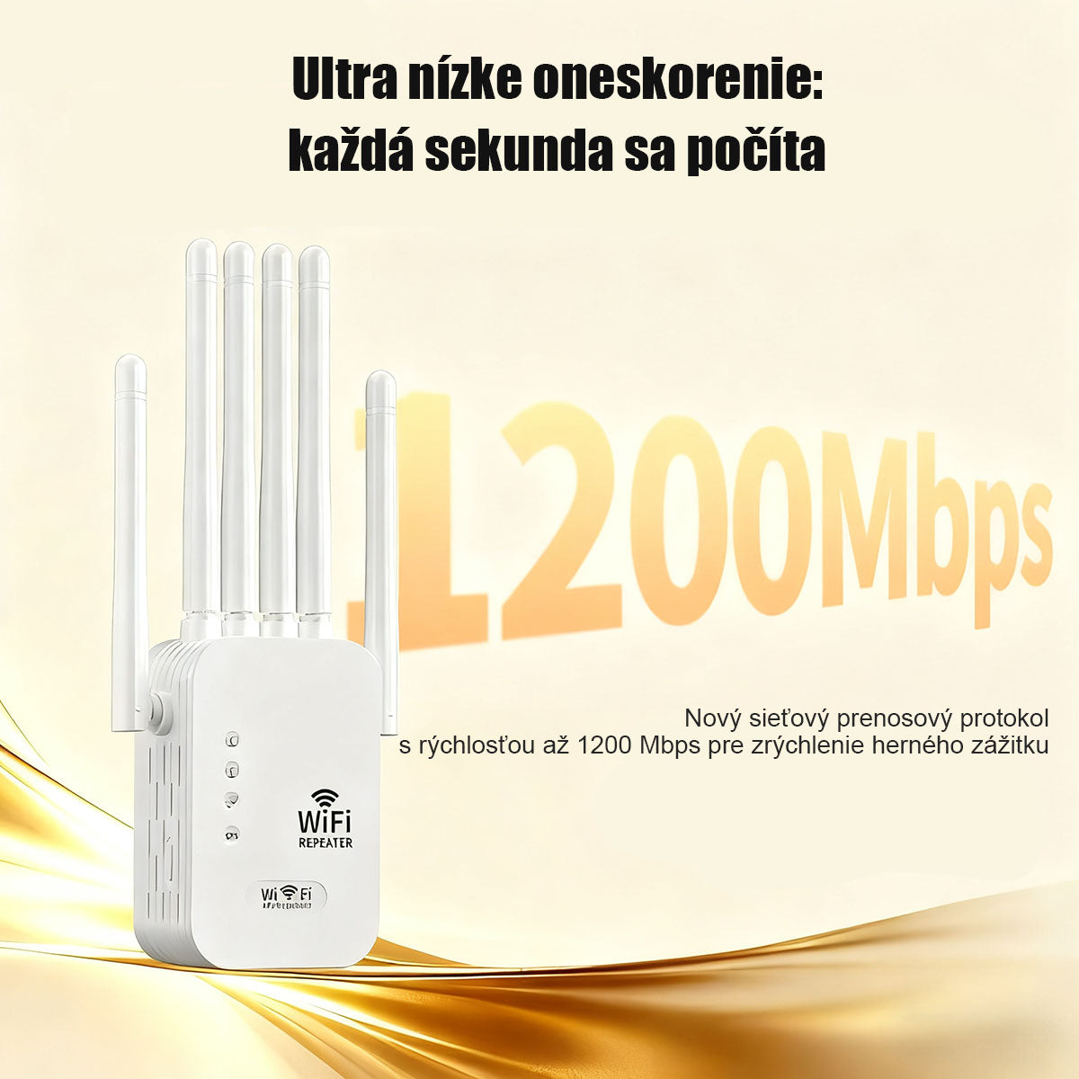 Populárny zosilňovač Wi-Fi signálu pre domácnosť, so 6 anténami, silným prienikom cez steny a funkciou opakovača na rozšírenie a zosilnenie bezdrôtovej siete