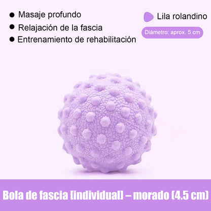 Bola de fasas para fitness y masaje, bola de masaje para cuello, hombros, cintura, piernas y alivio muscular, masaje de planta del pie, bola de cacahuate para yoga y cuidado de la salud.