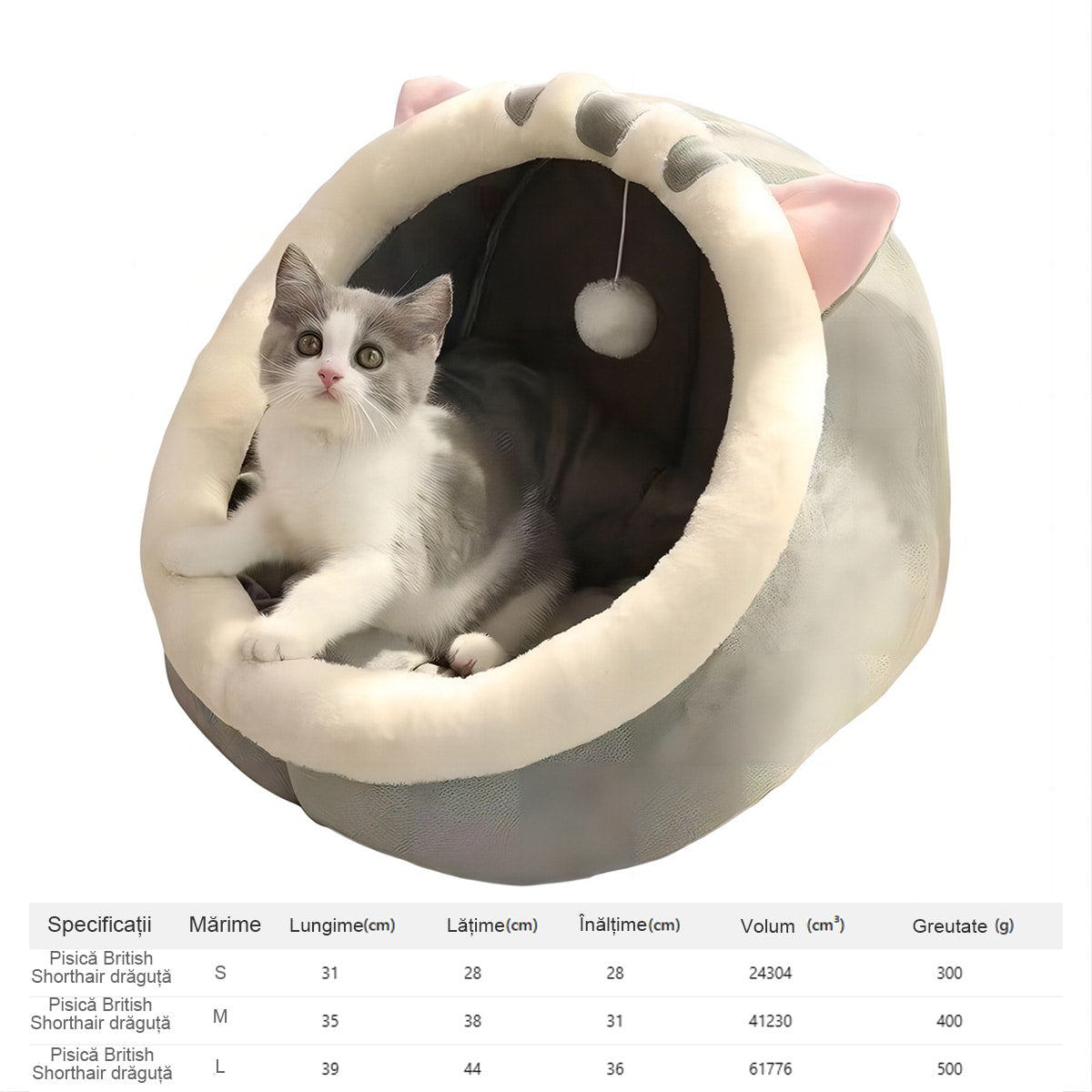 Cușcă universală pentru pisici și câini, potrivită pentru toate anotimpurile, lavabilă și detașabilă