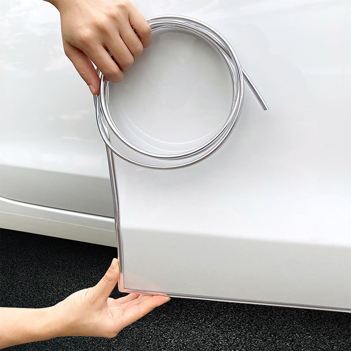 Ochranná páska na dvere proti nárazom, proti poškriabaniu a odreninám, lesklý povrch