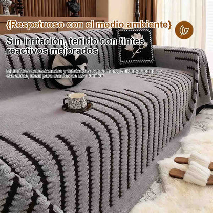 Cubre sofá de peluche grueso de otoño e invierno – tapa completa de alta gama para sala, modelo nuevo, funda tipo capa entera.