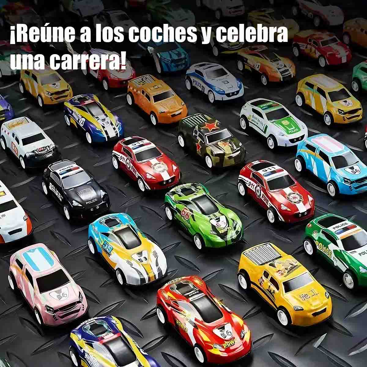 Colección de Coches de Hojalata Clásicos para Niños - Juguete Educativo con Parque de Estacionamiento y Camión Portacontenedores a Fricción