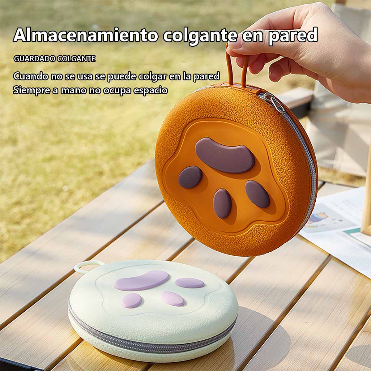 Bol plegable de silicona para mascotas, diseño de doble tazón, utensilios de alimentación ecológicos para perros y gatos en exteriores.