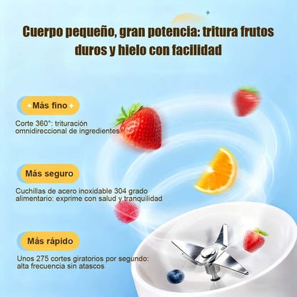 Extractor de jugo, licuadora mini portátil para casa, licuadora eléctrica USB, vaso para jugos de moda.