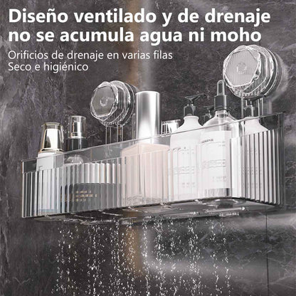 Estantería de baño con ventosas, colgante sin perforación, organizador de almacenamiento para lavabo, mueble colgante para espejo de baño.、