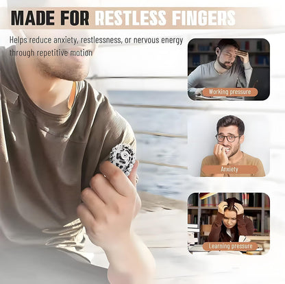 Girator de deget cu lanț și roată dințată, jucărie anti-stres