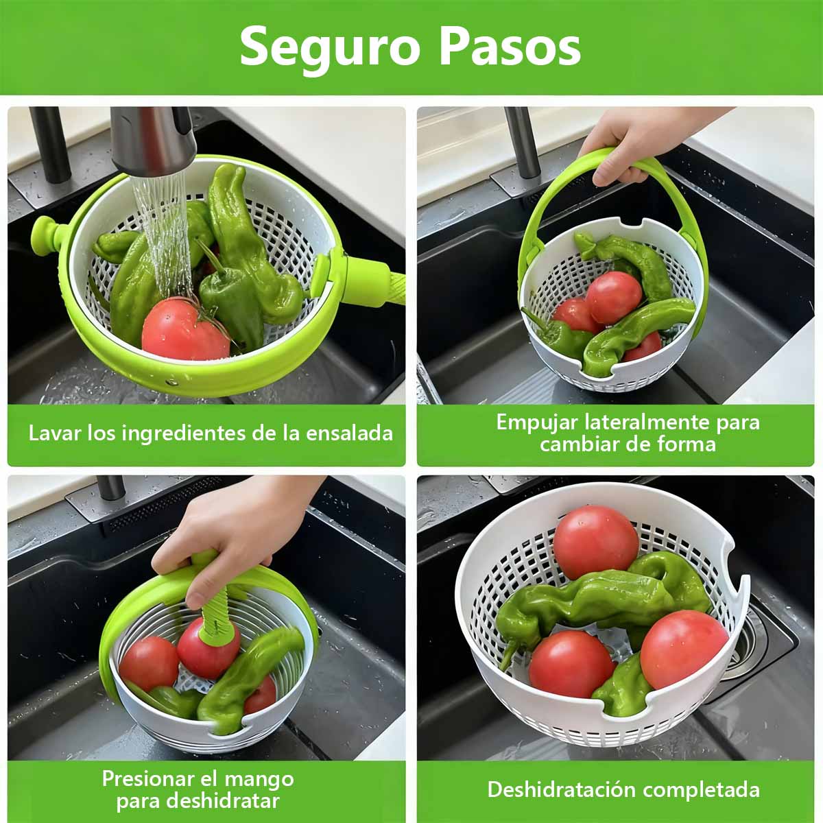 Nuevo Salad Spinner, centrifugadora para ensaladas, limpiador de verduras de cocina, cesta centrífuga para escurrir agua