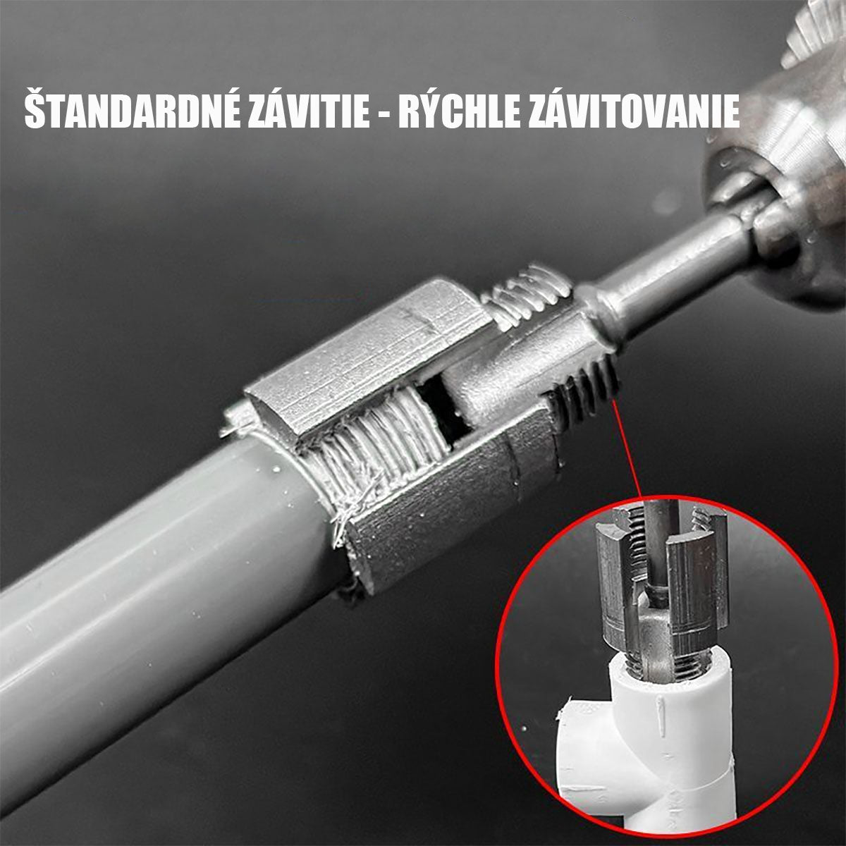 Nový typ zariadenia na rezanie závitov na vodovodné potrubie, vrták pre elektrickú vŕtačku