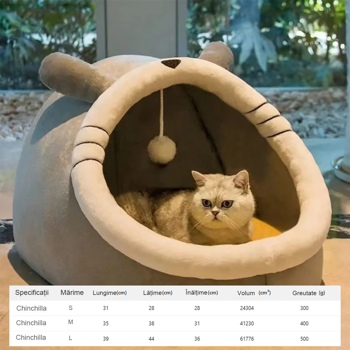 Cușcă universală pentru pisici și câini, potrivită pentru toate anotimpurile, lavabilă și detașabilă