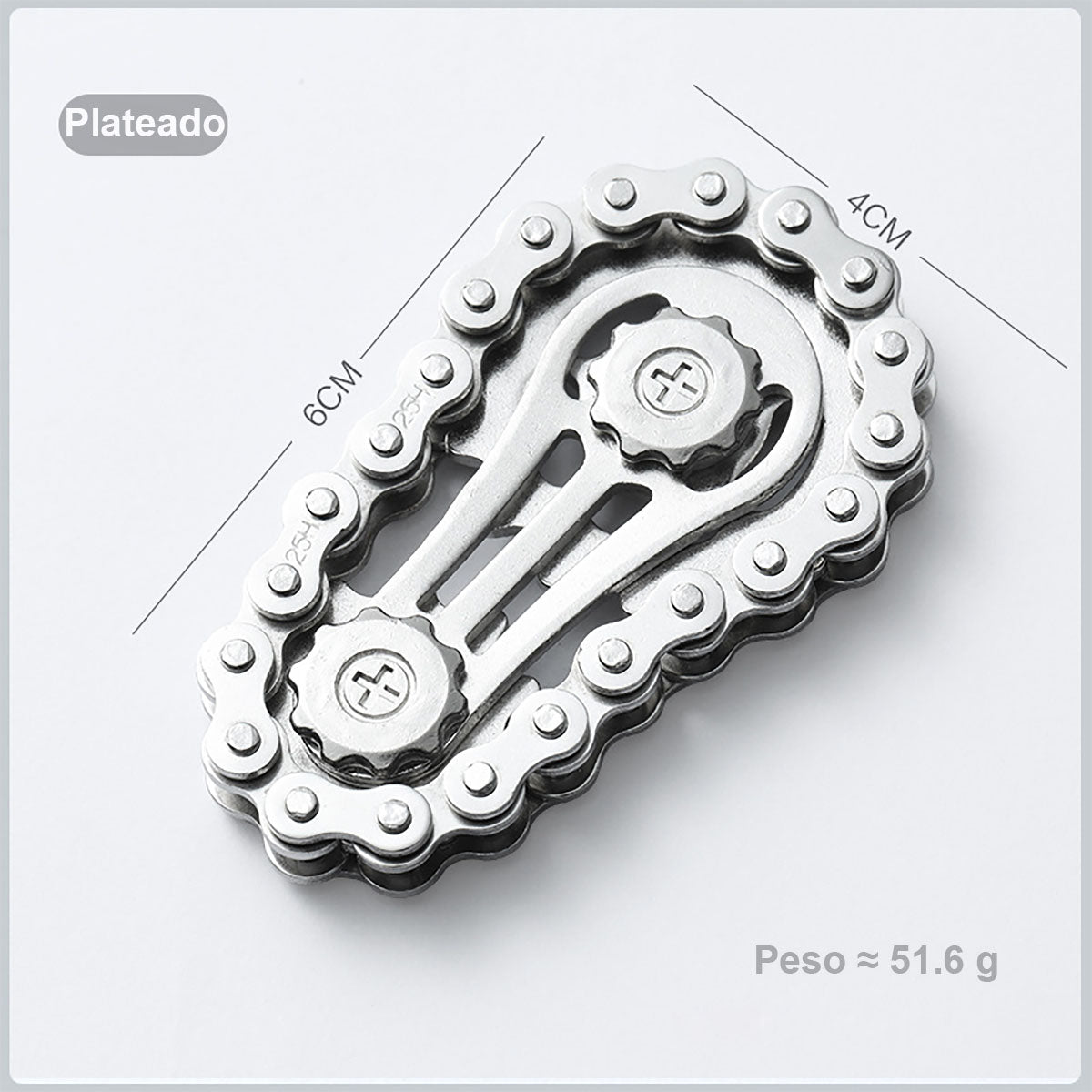 Juguete antiestrés de giroscopio con cadena de engranaje para los dedos.