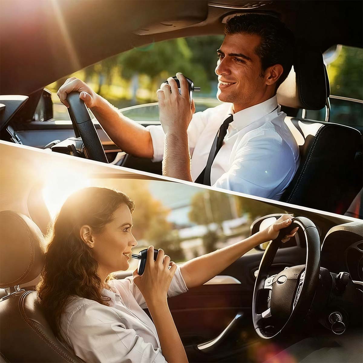 Alcoholímetro portátil para coche, prueba de aliento para vehículo, dispositivo de detección de alcohol para coche, especialmente diseñado para uso dentro del automóvil.