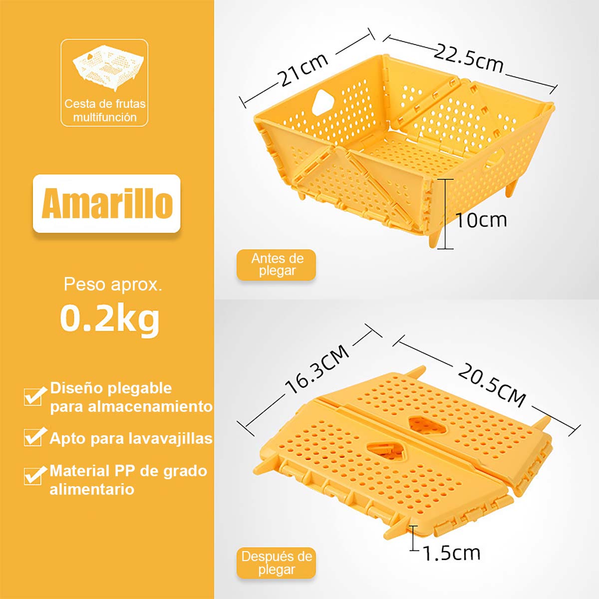 Nueva bandeja plegable para lavar verduras y frutas, canasta colador, estante de drenaje para el borde del fregadero de cocina, ¡tu ayudante perfecto para lavar frutas y verduras!