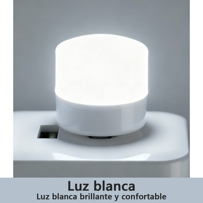 Lámpara de noche circular USB, mini y portátil, luz de ambiente creativa para mesita de noche, ideal para puestos de venta, dormitorio de estudiantes y luz protectora de ojos.