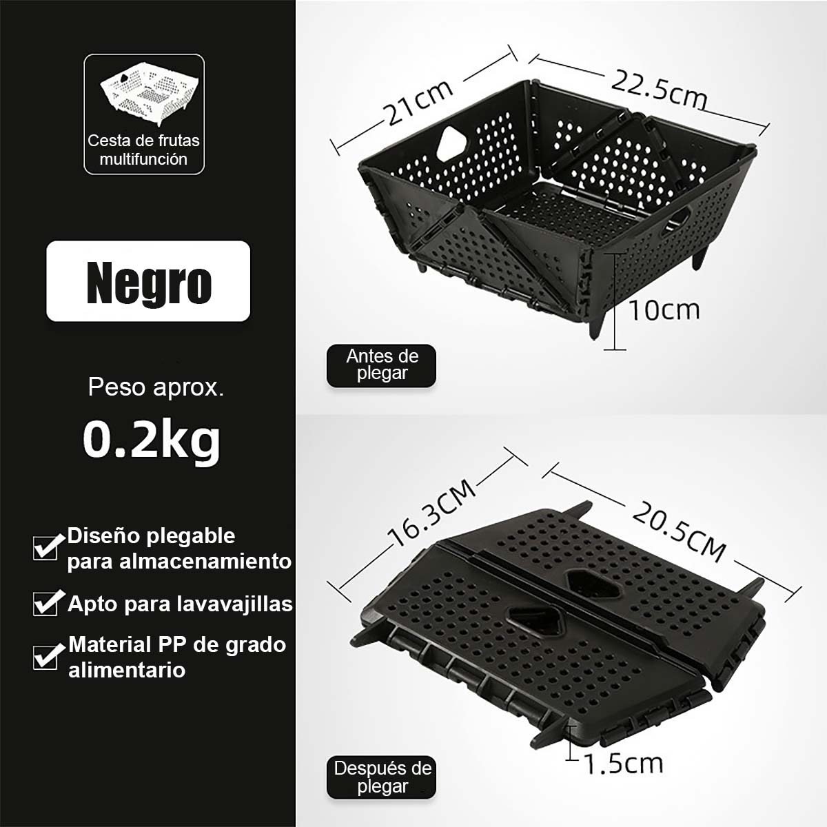 Nueva bandeja plegable para lavar verduras y frutas, canasta colador, estante de drenaje para el borde del fregadero de cocina, ¡tu ayudante perfecto para lavar frutas y verduras!