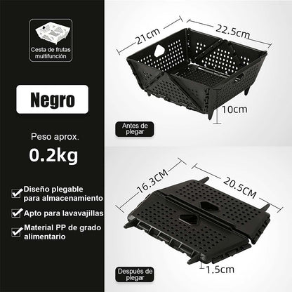 Nueva bandeja plegable para lavar verduras y frutas, canasta colador, estante de drenaje para el borde del fregadero de cocina, ¡tu ayudante perfecto para lavar frutas y verduras!