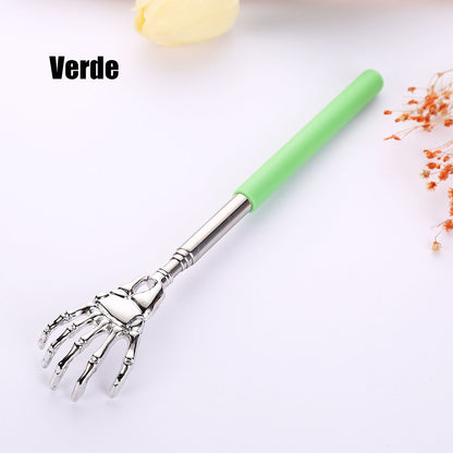 Rascador telescópico de acero inoxidable — masajeador doméstico, práctico “no necesito ayuda”, ideal para personas mayores.