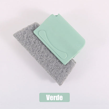 Cepillo limpiador para ranuras, esquinas y canales de ventanas