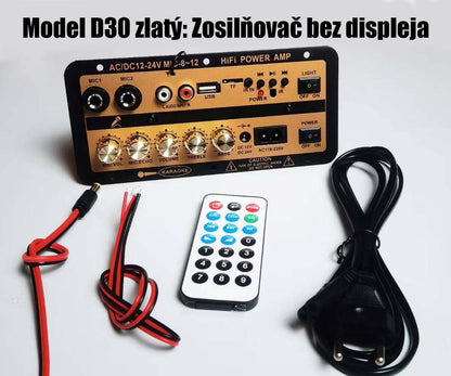 12V Bluetooth zosilňovač s kartou 24V vysoko výkonný zosilňovač, základná doska zosilňovača do auta
