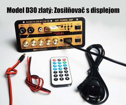 12V Bluetooth zosilňovač s kartou 24V vysoko výkonný zosilňovač, základná doska zosilňovača do auta