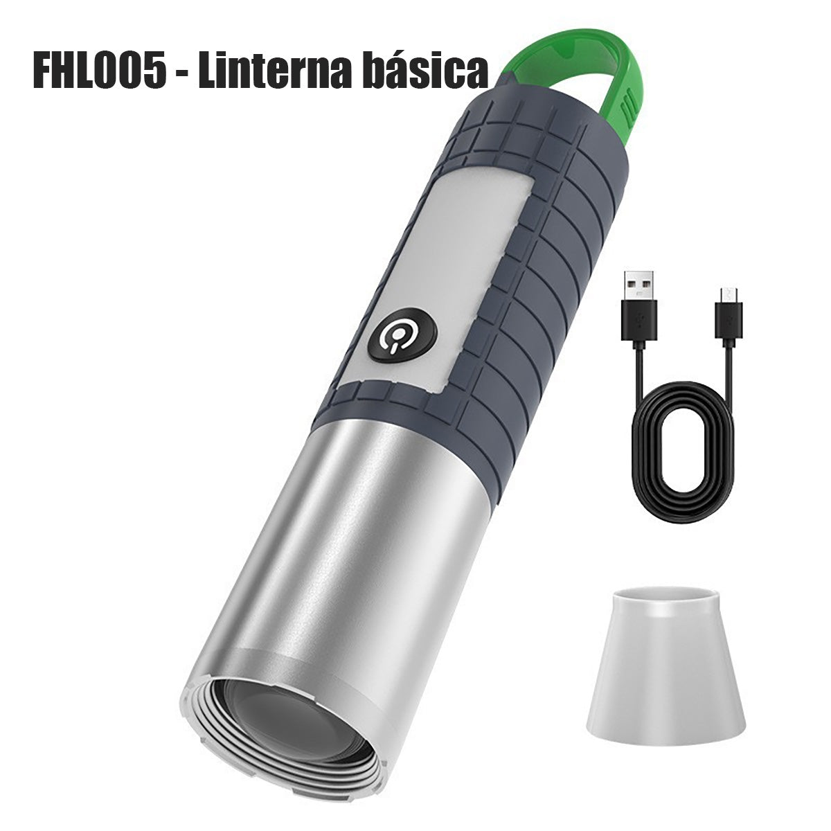 “Linterna de alta potencia recargable, portátil, de larga duración, para exteriores, de alcance lejano, resistente al agua, multifuncional y súper brillante para uso doméstico.”