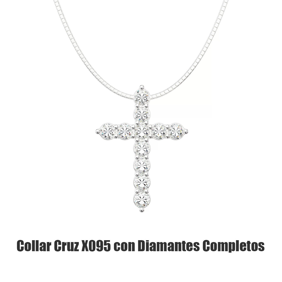 Colgante de cruz con diamantes completos, collar de estilo europeo y americano, diseño sencillo y elegante, cadena de clavícula versátil y personalizada.