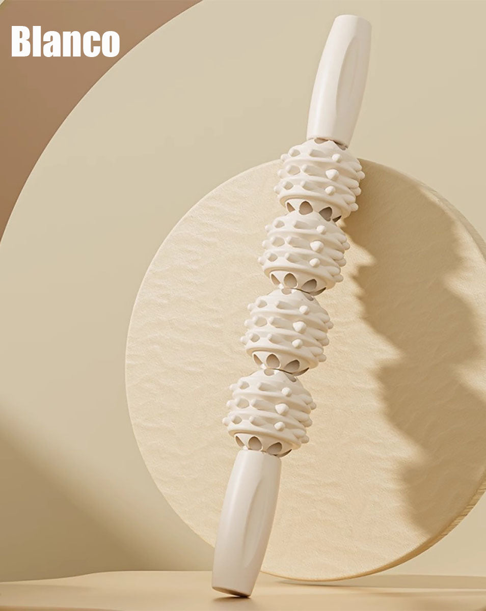 Rodillo masajeador para piernas, artefacto de adelgazamiento, rueda anular de compresión, relajador de músculos de pantorrilla y muslo, barra tipo "dientes de lobo" para masaje en piernas.